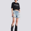 T-shirt med Balmain Paris-tryck