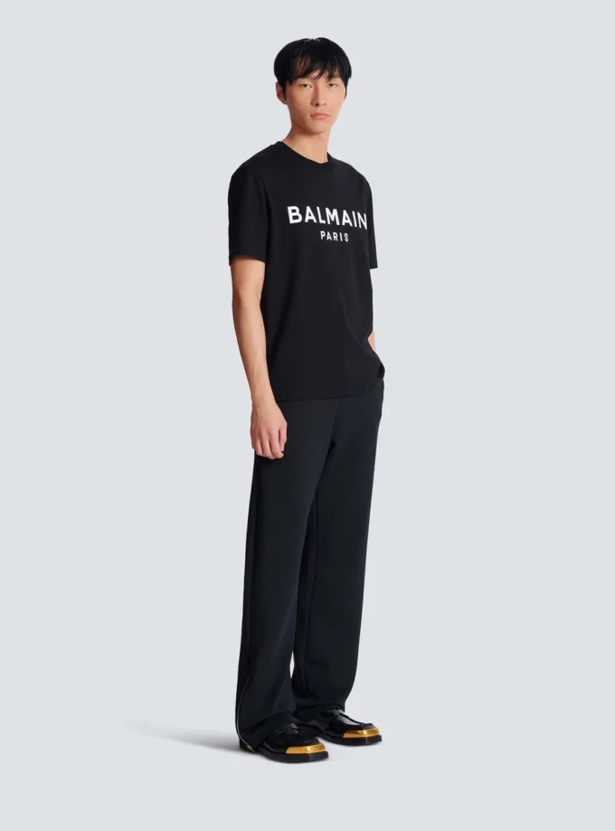 T-shirt med Balmain Paris-tryck T-shirt med Balmain Paris-tryck
