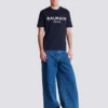 T-shirt med Balmain Paris-tryck