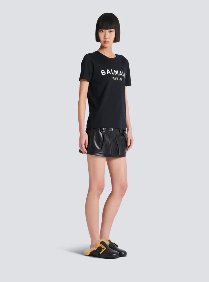 T-shirt med Balmain Paris-tryck T-shirt med Balmain Paris-tryck