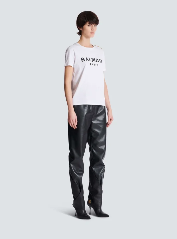 T-shirt med Balmain Paris-tryck T-shirt med Balmain Paris-tryck
