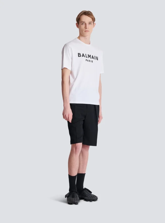 T-shirt med Balmain Paris-tryck T-shirt med Balmain Paris-tryck