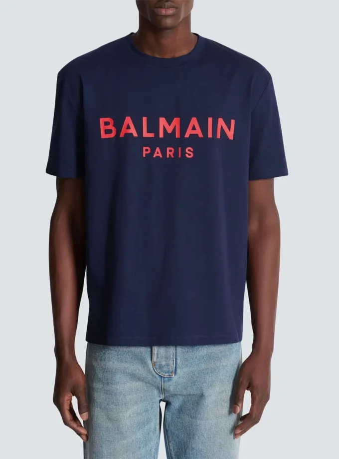 T-shirt med Balmain Paris-tryck T-shirt med Balmain Paris-tryck