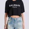 T-shirt med Balmain Paris-tryck