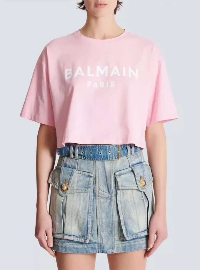 T-shirt med Balmain Paris-tryck T-shirt med Balmain Paris-tryck