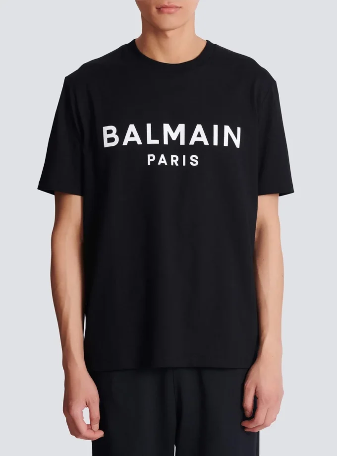 T-shirt med Balmain Paris-tryck T-shirt med Balmain Paris-tryck