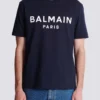 T-shirt med Balmain Paris-tryck