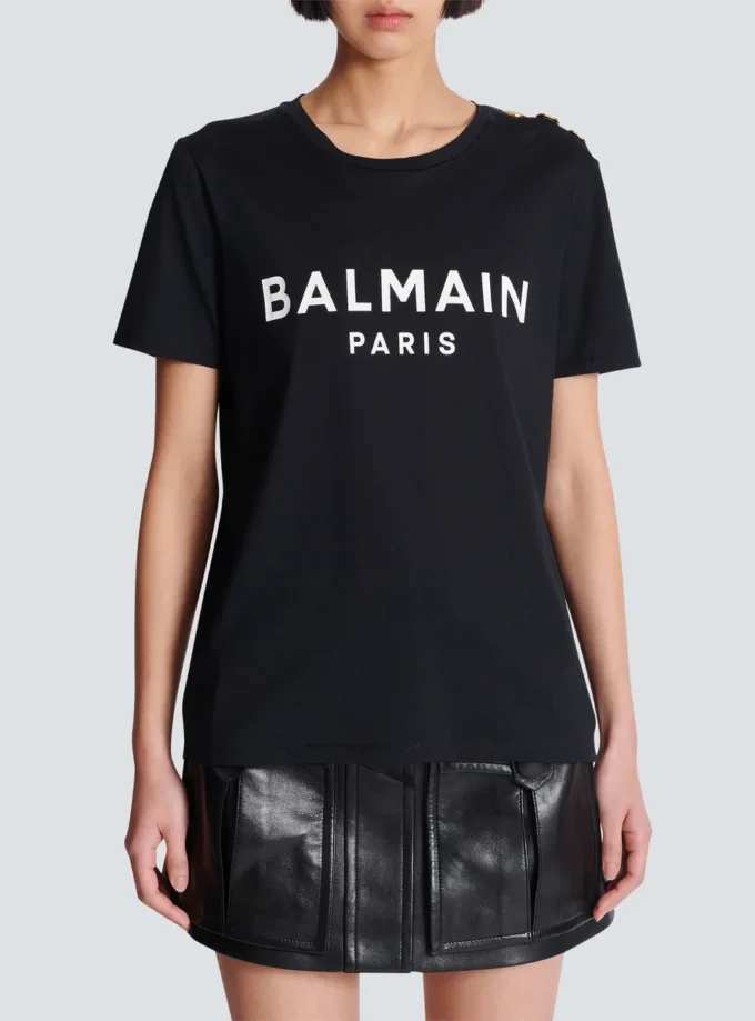 T-shirt med Balmain Paris-tryck T-shirt med Balmain Paris-tryck