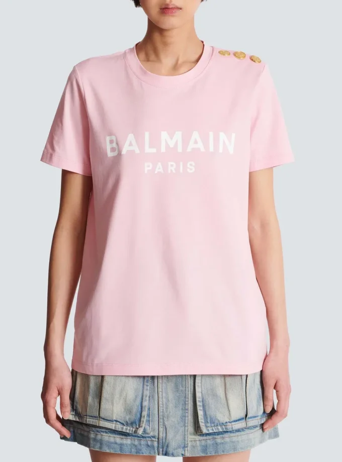 T-shirt med Balmain Paris-tryck T-shirt med Balmain Paris-tryck