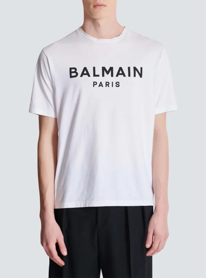 T-shirt med Balmain Paris-tryck T-shirt med Balmain Paris-tryck