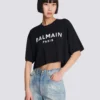 T-shirt med Balmain Paris-tryck