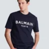 T-shirt med Balmain Paris-tryck