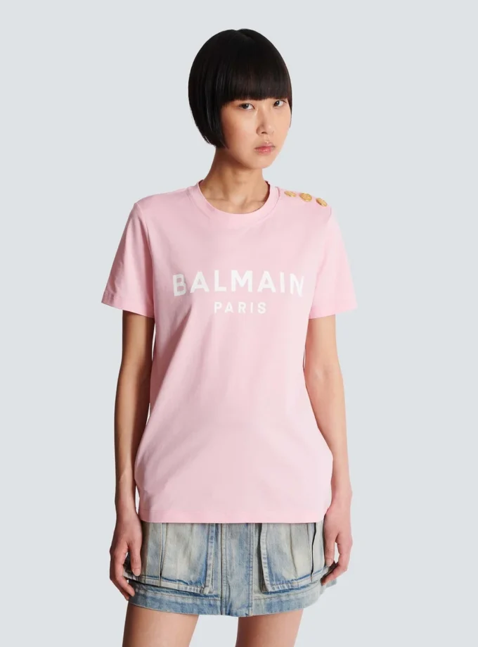 T-shirt med Balmain Paris-tryck T-shirt med Balmain Paris-tryck