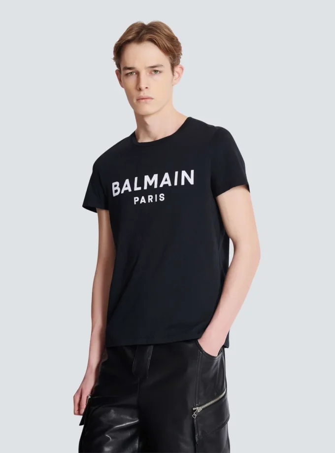 T-shirt med Balmain Paris-tryck T-shirt med Balmain Paris-tryck