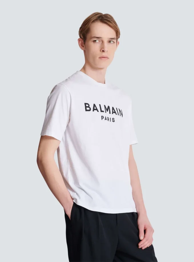 T-shirt med Balmain Paris-tryck T-shirt med Balmain Paris-tryck