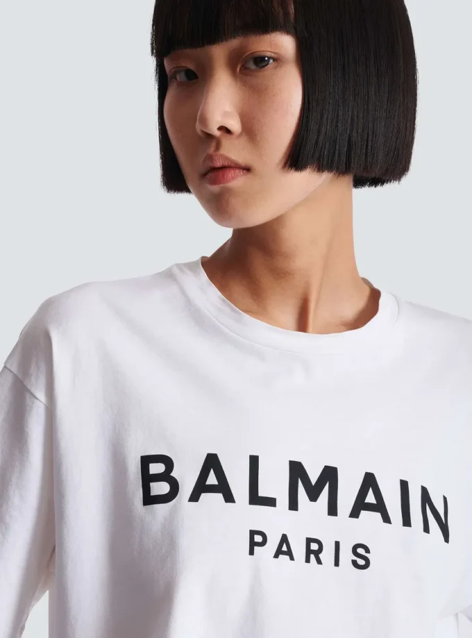 T-shirt med Balmain Paris-tryck T-shirt med Balmain Paris-tryck