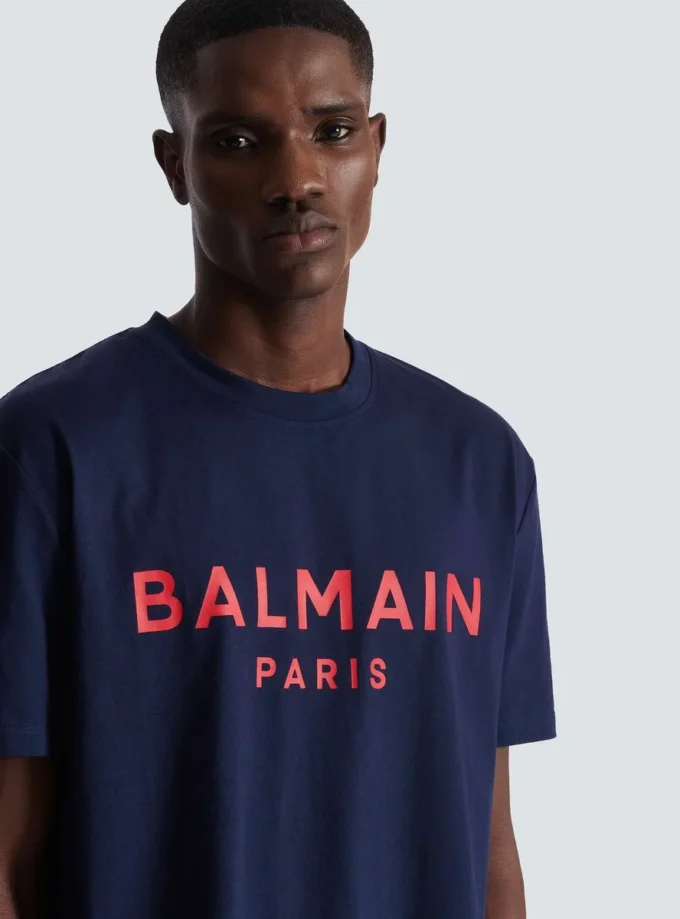 T-shirt med Balmain Paris-tryck T-shirt med Balmain Paris-tryck