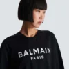T-shirt med Balmain Paris-tryck