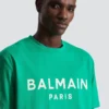 T-shirt med Balmain Paris-tryck