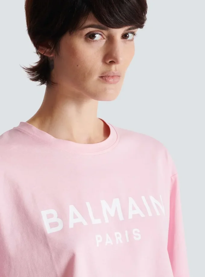 T-shirt med Balmain Paris-tryck T-shirt med Balmain Paris-tryck