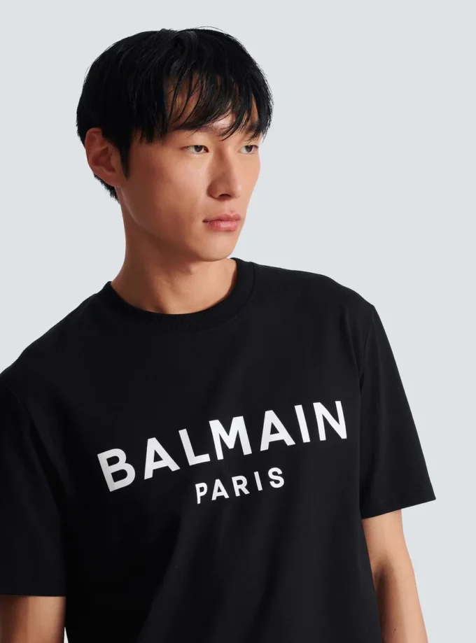 T-shirt med Balmain Paris-tryck T-shirt med Balmain Paris-tryck