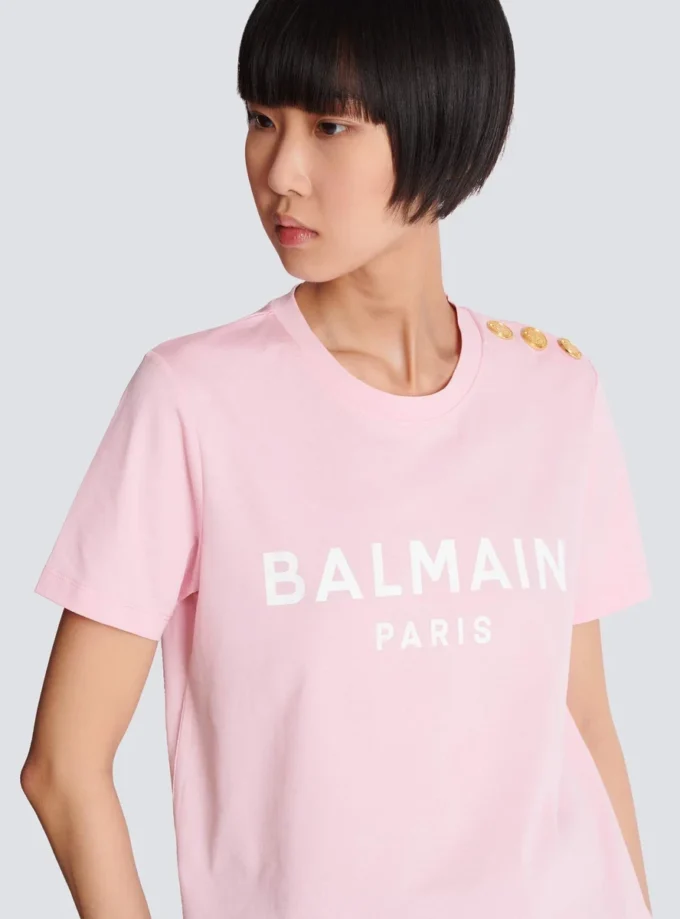T-shirt med Balmain Paris-tryck T-shirt med Balmain Paris-tryck