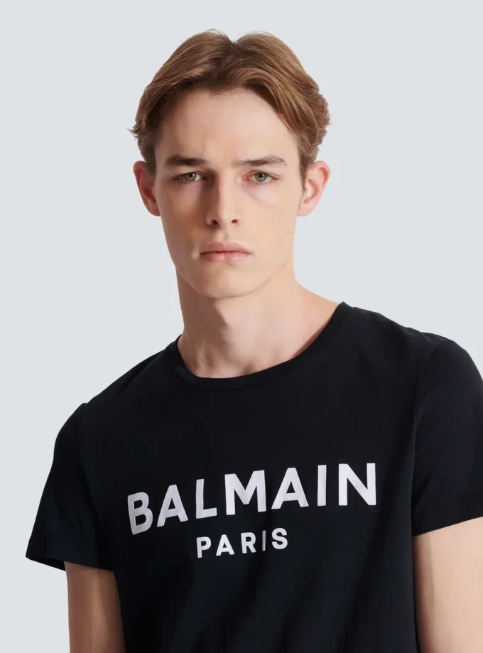 T-shirt med Balmain Paris-tryck T-shirt med Balmain Paris-tryck