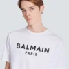 T-shirt med Balmain Paris-tryck T-shirt med Balmain Paris-tryck