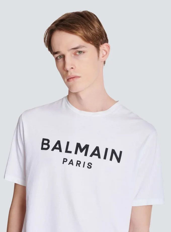 T-shirt med Balmain Paris-tryck T-shirt med Balmain Paris-tryck