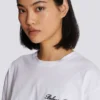 T-shirt med Balmain Signature-broderi T-shirt med Balmain Signature-broderi
