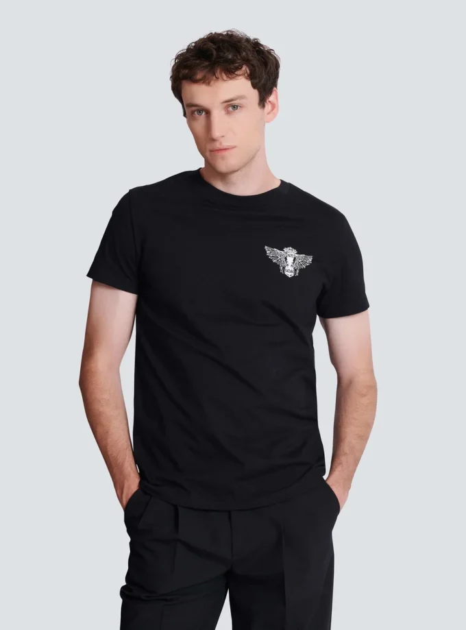 T-shirt med Balmain Wings-tryck T-shirt med Balmain Wings-tryck