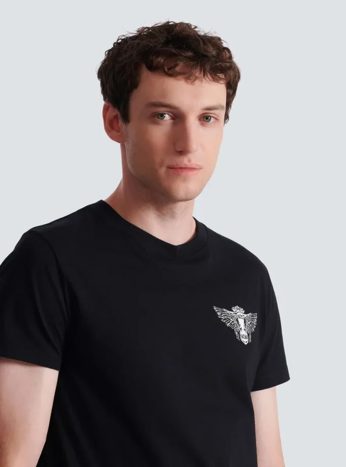 T-shirt med Balmain Wings-tryck T-shirt med Balmain Wings-tryck