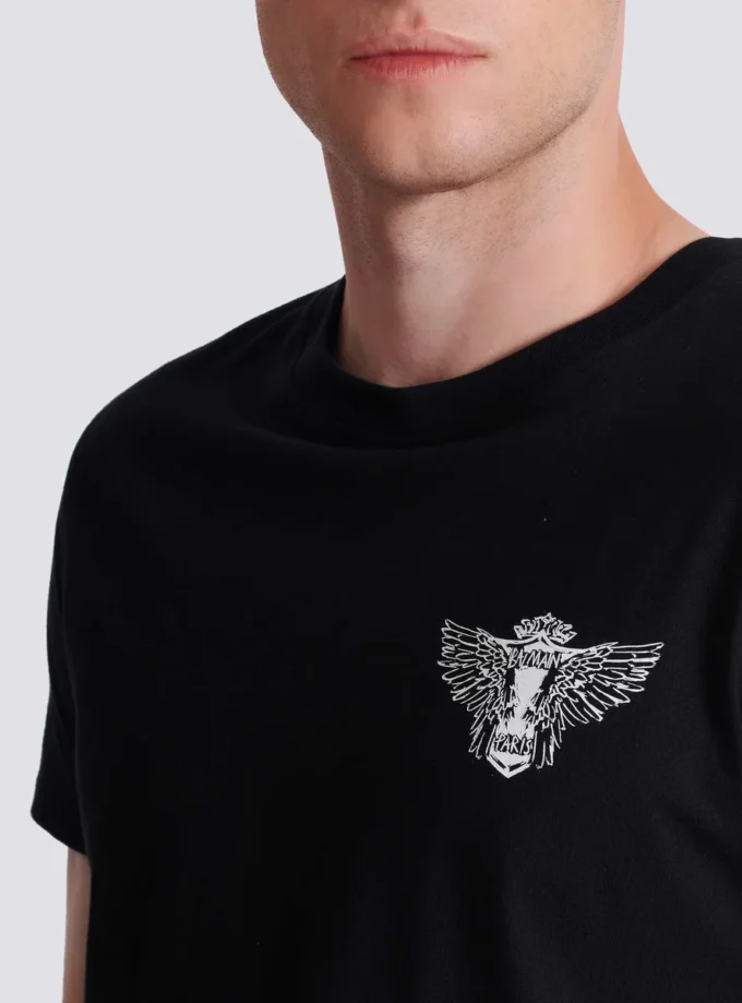 T-shirt med Balmain Wings-tryck T-shirt med Balmain Wings-tryck