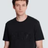 T-shirt med broderad kristalleffekt T-shirt med broderad kristalleffekt