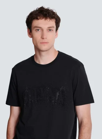 T-shirt med broderad kristalleffekt