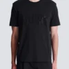 T-shirt med broderad kristalleffekt T-shirt med broderad kristalleffekt