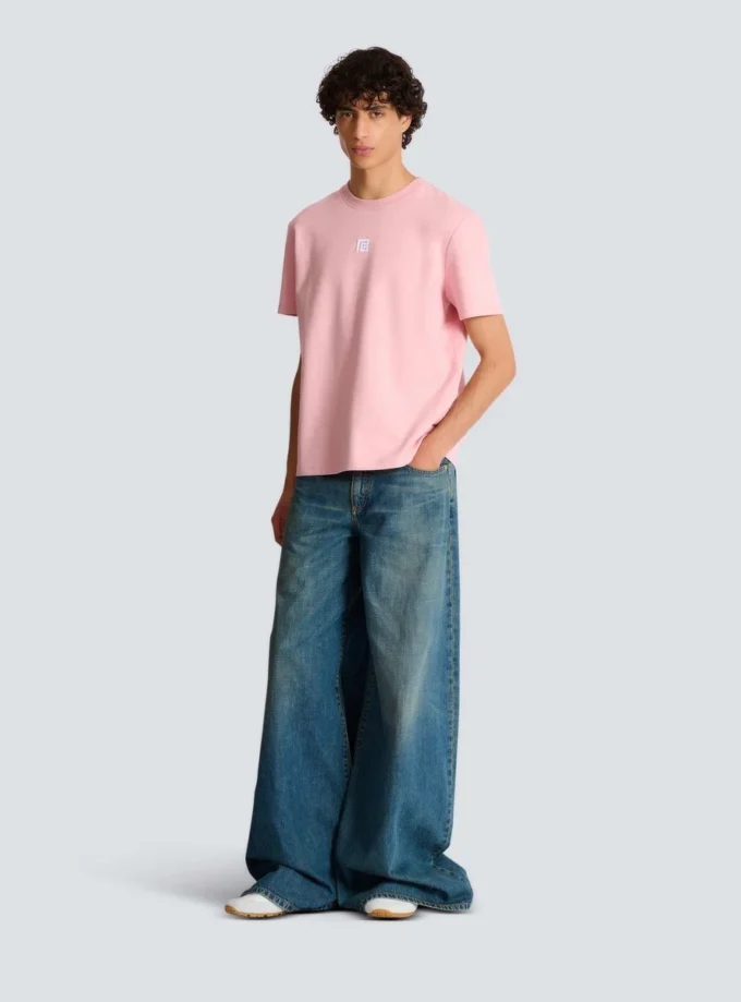 T-shirt med broderad logotyp