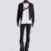 T-shirt med flockat Balmain Letter-logo T-shirt med flockat Balmain Letter-logo