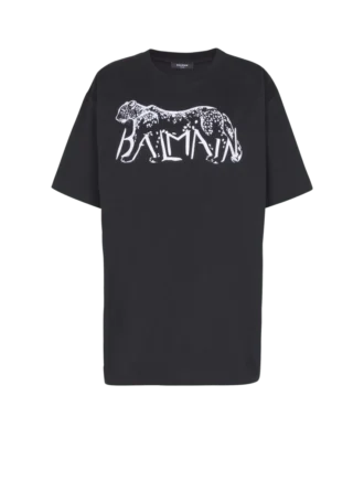 T-shirt med leopardmönster