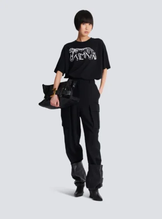 T-shirt med leopardmönster