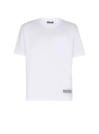 T-shirt med liten Balmain-stämpel