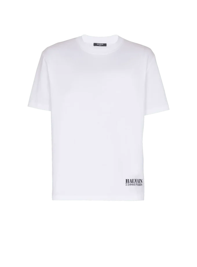 T-shirt med liten Balmain-stämpel T-shirt med liten Balmain-stämpel