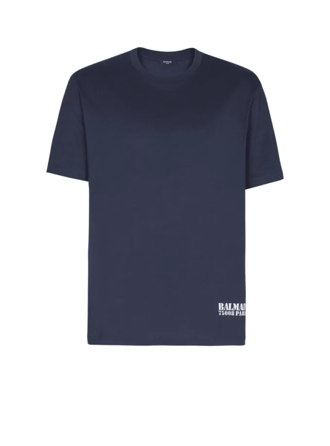 T-shirt med liten Balmain-stämpel T-shirt med liten Balmain-stämpel