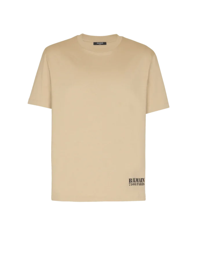 T-shirt med liten Balmain-stämpel T-shirt med liten Balmain-stämpel