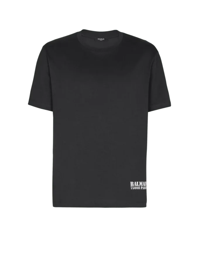 T-shirt med liten Balmain-stämpel T-shirt med liten Balmain-stämpel
