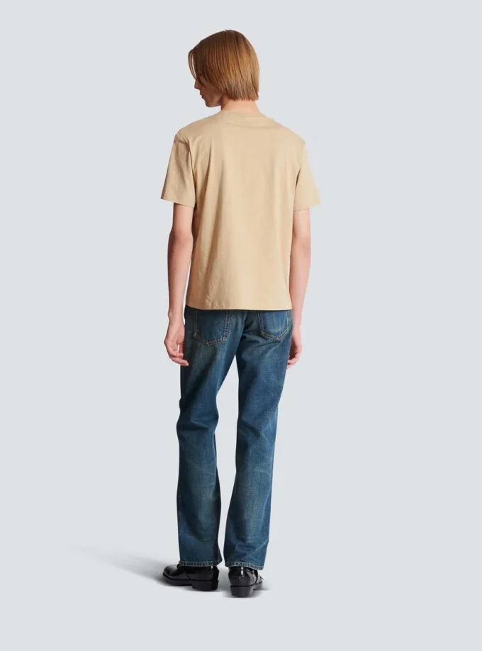 T-shirt med liten Balmain-stämpel T-shirt med liten Balmain-stämpel