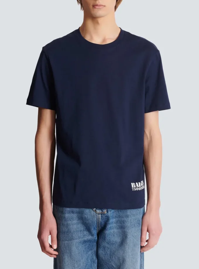 T-shirt med liten Balmain-stämpel T-shirt med liten Balmain-stämpel