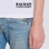 T-shirt med liten Balmain-stämpel T-shirt med liten Balmain-stämpel