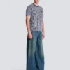 T-shirt med monogram och Balmain Couture-etikett