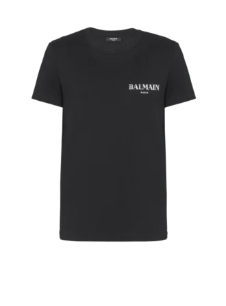 T-shirt med vintage Balmain-logotyp i gel